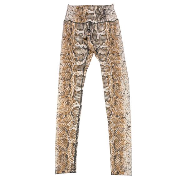TRUE RELIGION Bodied Python Print Mid Rise Leggings Size Small Made In USA - Picture 3 of 7